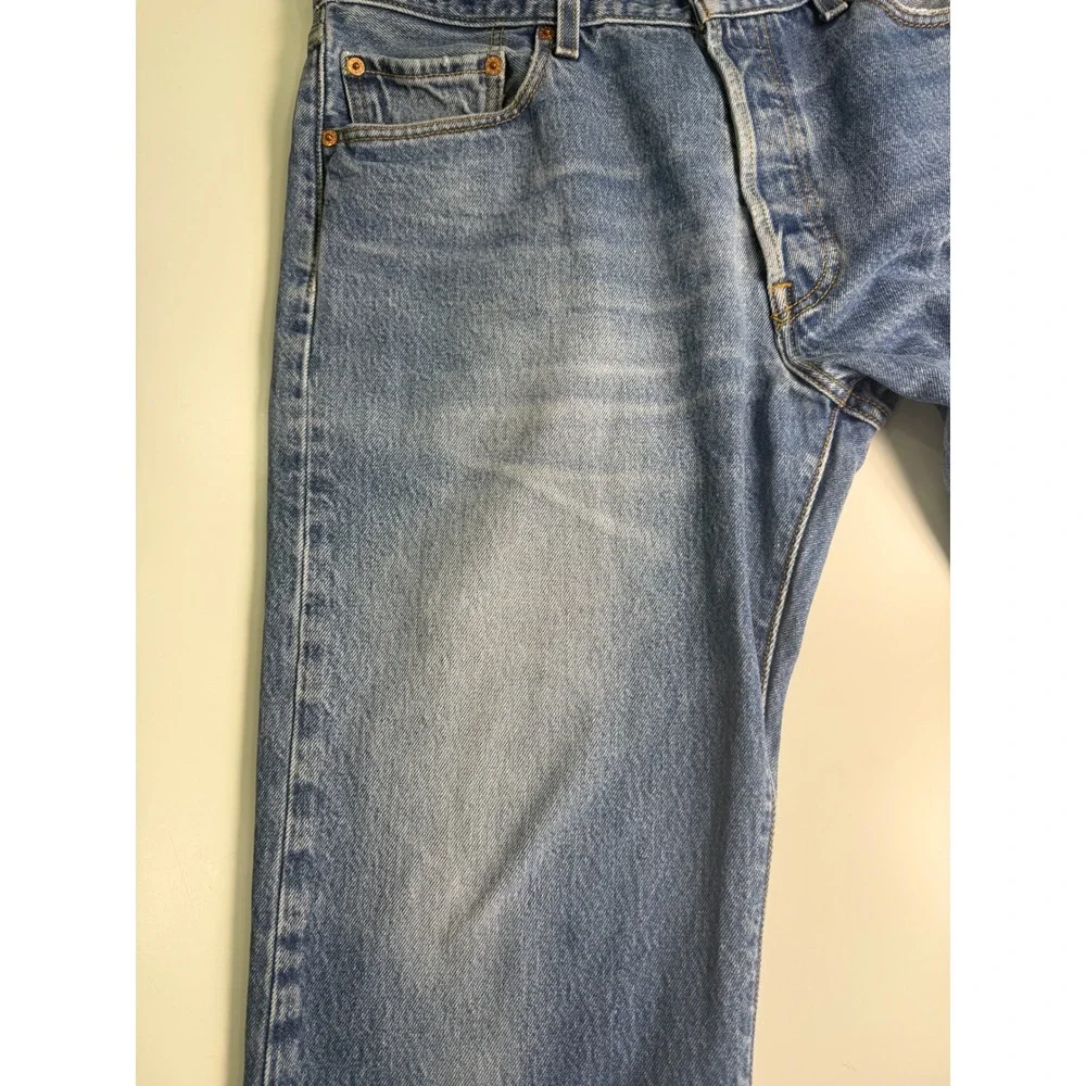 Levis 501XX Mens Straight Leg Button Fly Blue Denim Jeans 34x28 Made in Mexico